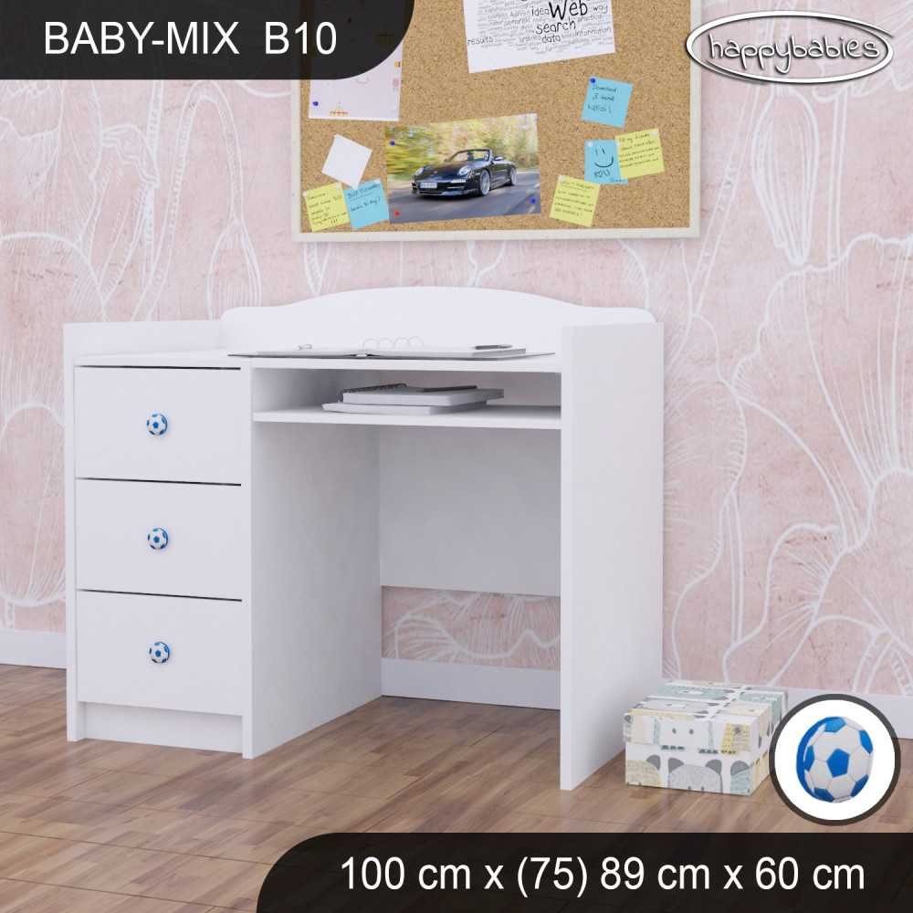 BABY MIX B10 BALTAS RAŠOMASIS STALAS-Vaiko kambariui, Rašomieji stalai-e-vaikas