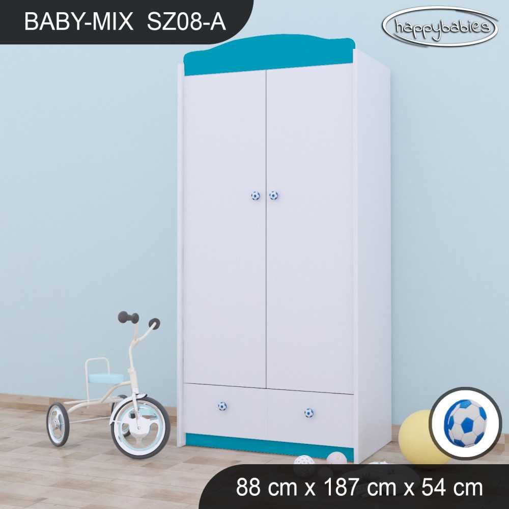 KŪDIKIŲ MIŠRI DRABUŽIŲ SPINTA SZ08-A-Vaiko kambariui, Spintos-e-vaikas