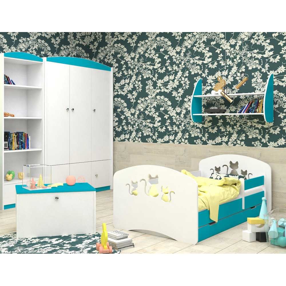 "HAPPY DESIGN" VAIKIŠKA LOVA SU STALČIUMI L06 180/90 - KATĖS-Vaiko kambariui, Lovos-e-vaikas