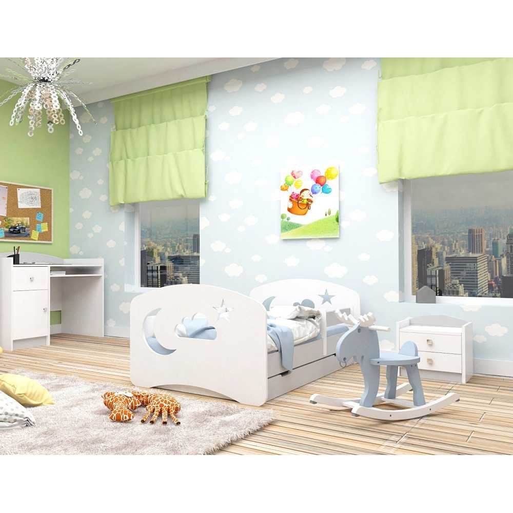 "HAPPY DESIGN" VAIKIŠKA LOVA SU STALČIUMI L10 200/90 - DEBESIS-Vaiko kambariui, Lovos-e-vaikas