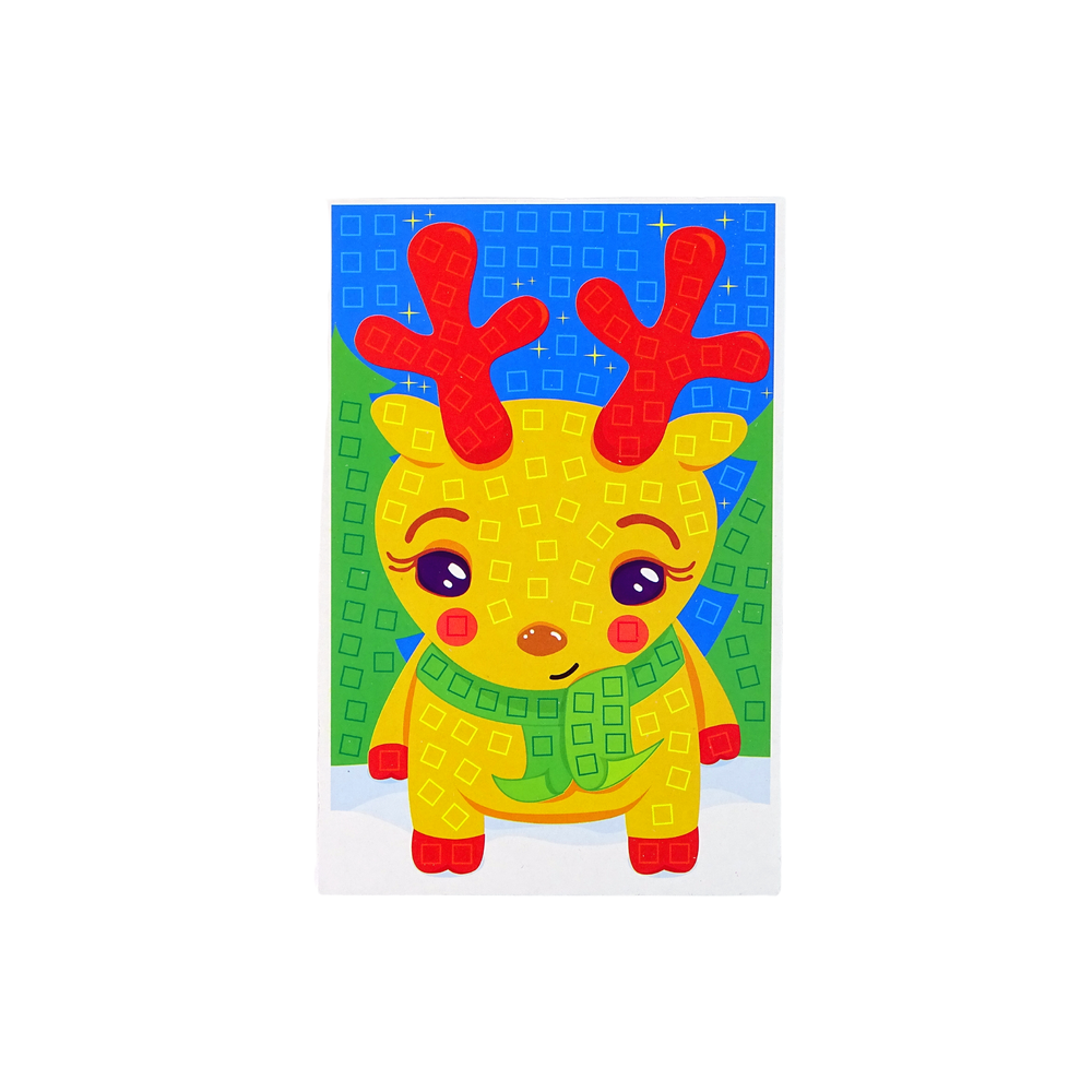 "pasidaryk pats" spalvotų mozaikinių kalėdinių lipdukų elnių rinkinys-Žaislai, Kūrybiniai žaislai, Kūrybiniai rinkiniai-e-vaikas