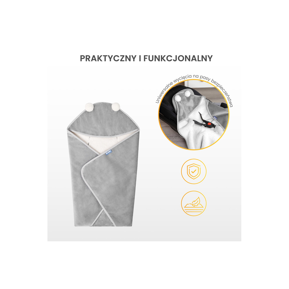 OTULACZ DO FOTELIKA PLUSZ BARANEK 75X75 ZIELONY