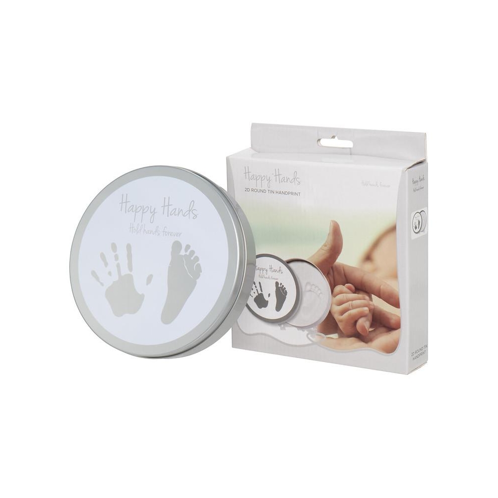 2D delno ir pėdos antspaudo skardinė Happy Hands-Dovanoms, Antspaudai, rėmeliai-e-vaikas