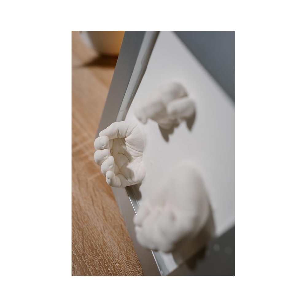 Ramka Deluxe z odciskiem 3D Happy Hands silver