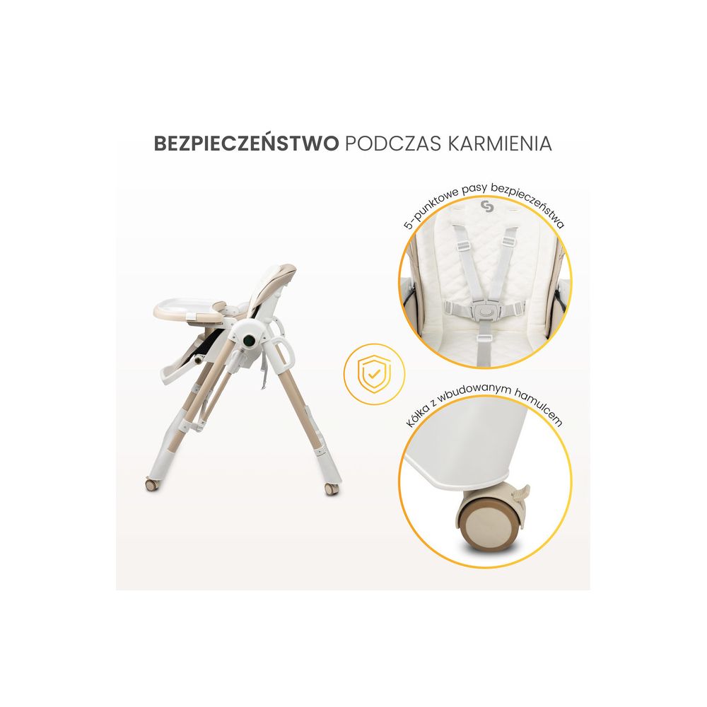 KRZESEŁKO DO KARMIENIA NESTO BEIGE
