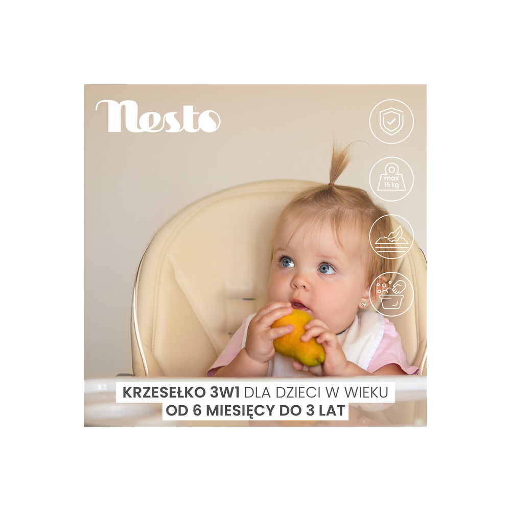 "NESTO" MAITINIMO KĖDĖ ROŽINĖS SPALVOS-Maitinimui, Maitinimo kėdutės ir jų priedai, Maitinimo kėdutės-e-vaikas