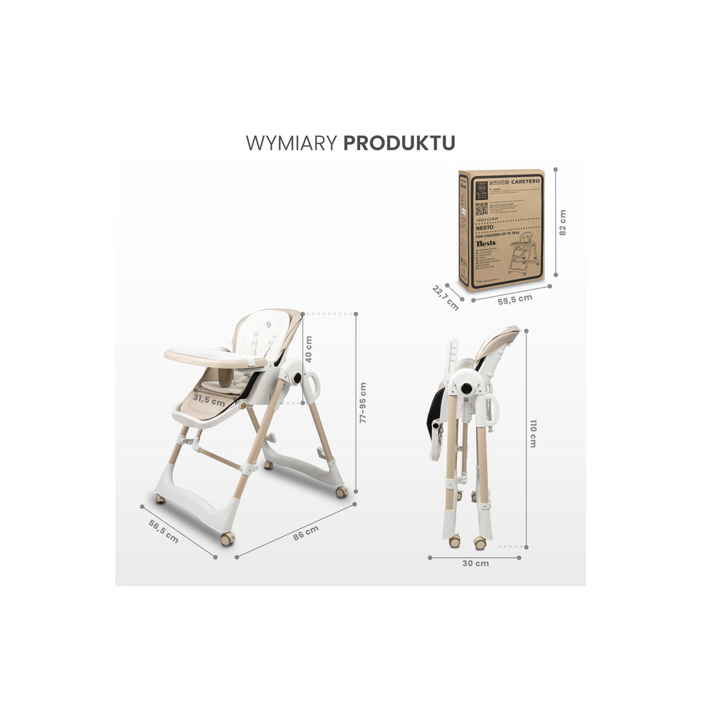 KRZESEŁKO DO KARMIENIA NESTO PINK