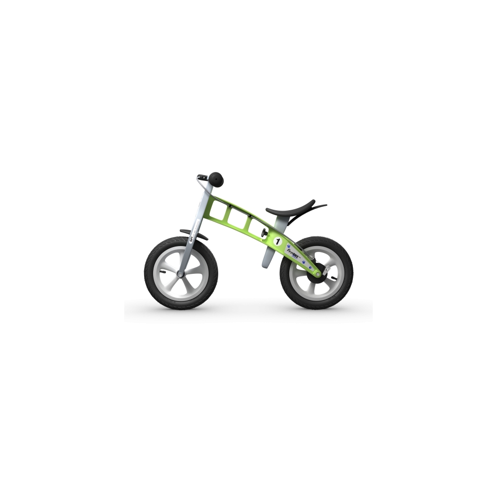 Balansinis dviratis FirstBike Street, žalias-Judėjimui, Balansiniai dviratukai-e-vaikas
