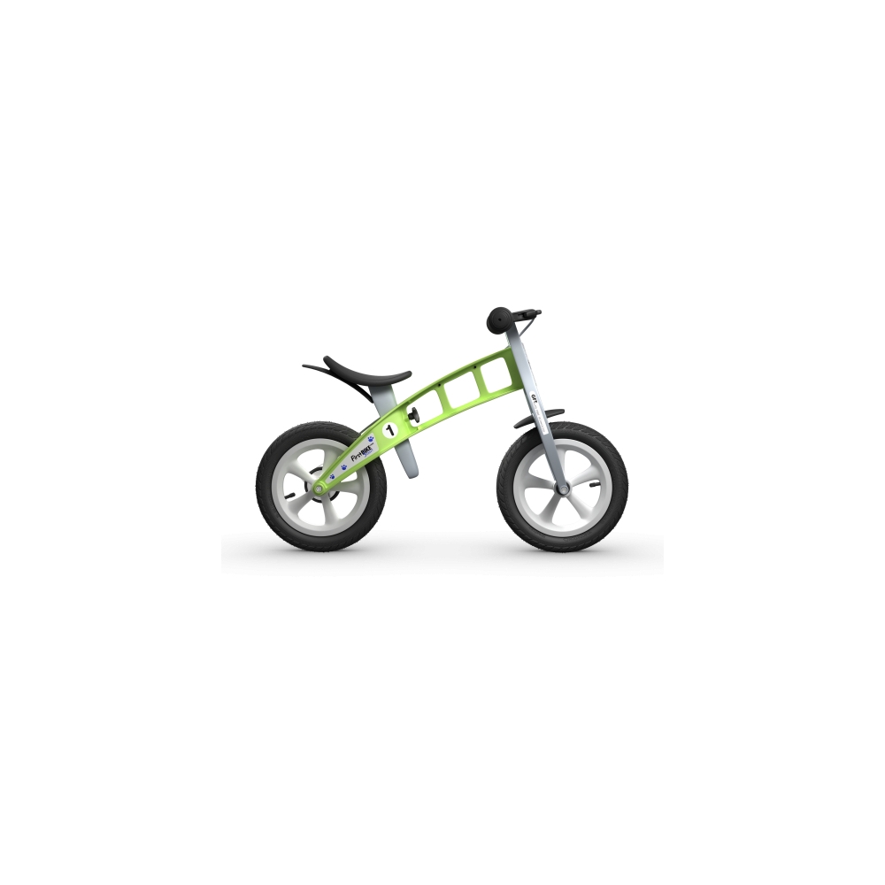 Balansinis dviratis FirstBike Street, žalias-Judėjimui, Balansiniai dviratukai-e-vaikas