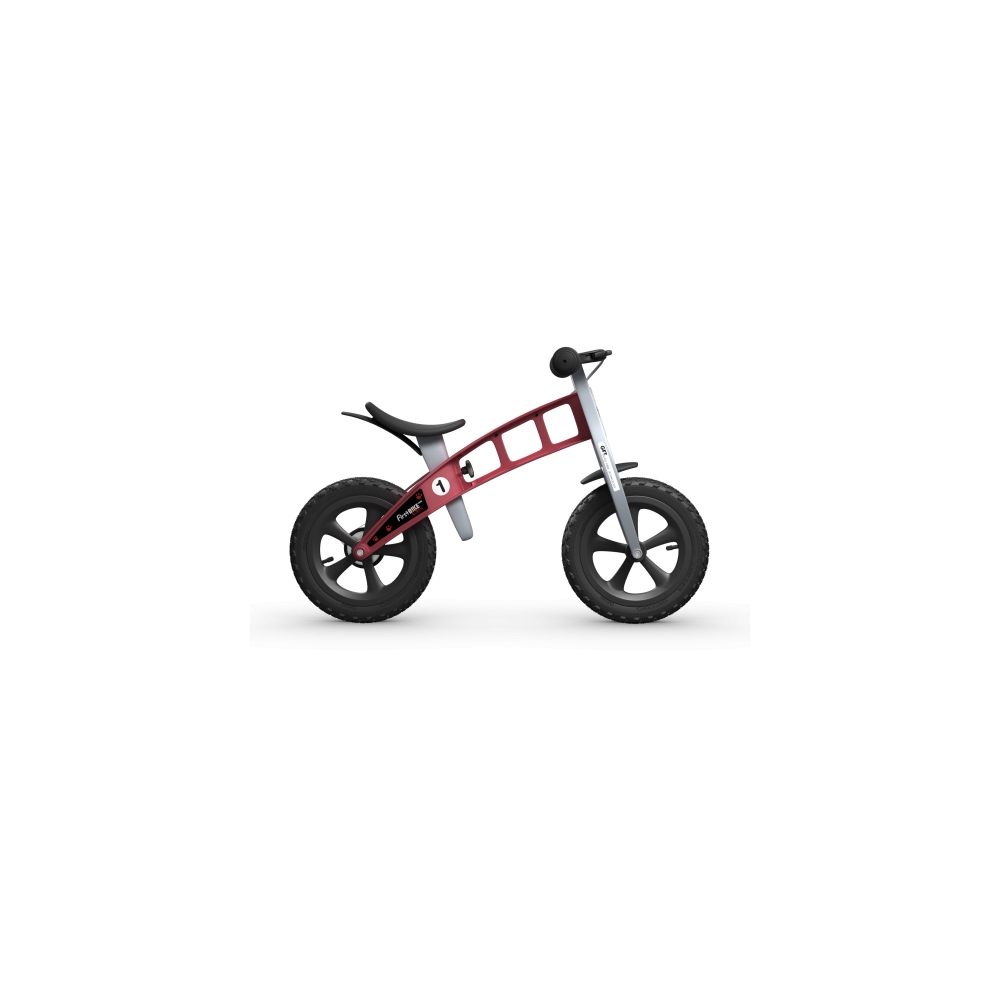 Balansinis dviratis FirstBike Cross, raudonas-Judėjimui, Balansiniai dviratukai-e-vaikas