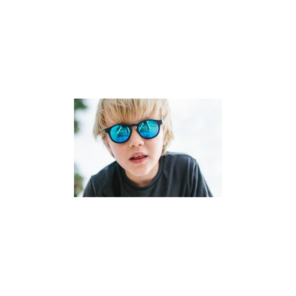 Akiniai nuo saulės POLARIZED Jet Black Keyhole Babiators 3-5m.-Drabužiai ir aksesuarai, Aksesuarai, Akiniai nuo saulės-e-vaikas