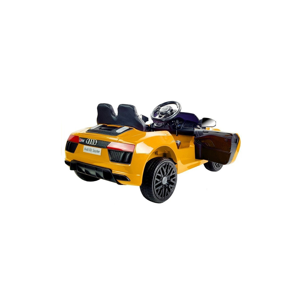 Elektromobilis Audi R8 Spyder, geltonas