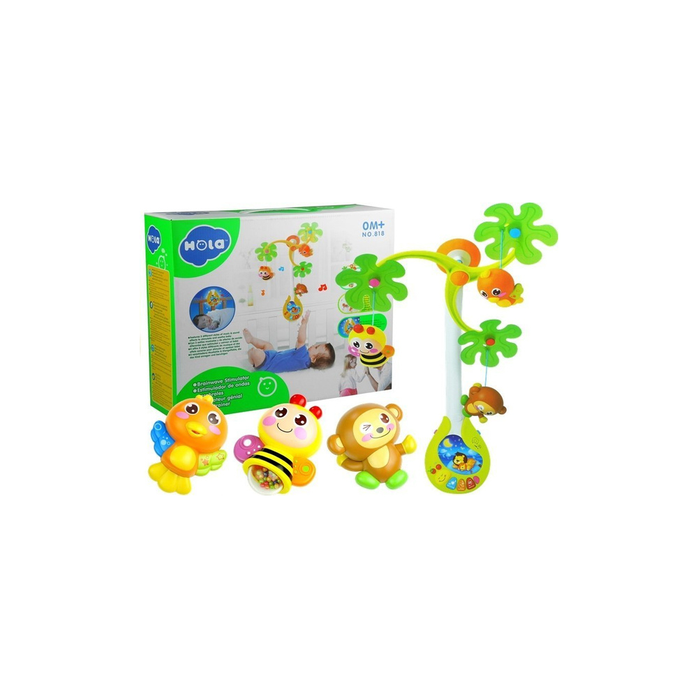 Interaktyvi karuselė prie lovos Hola, su barškučiais-Miegui, Migdukai ir karuselės, Karuselės-e-vaikas