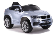 Elektromobilis BMW X6, lakuotas sidabro spalvos-Elektromobiliai vaikams, Visureigiai-e-vaikas