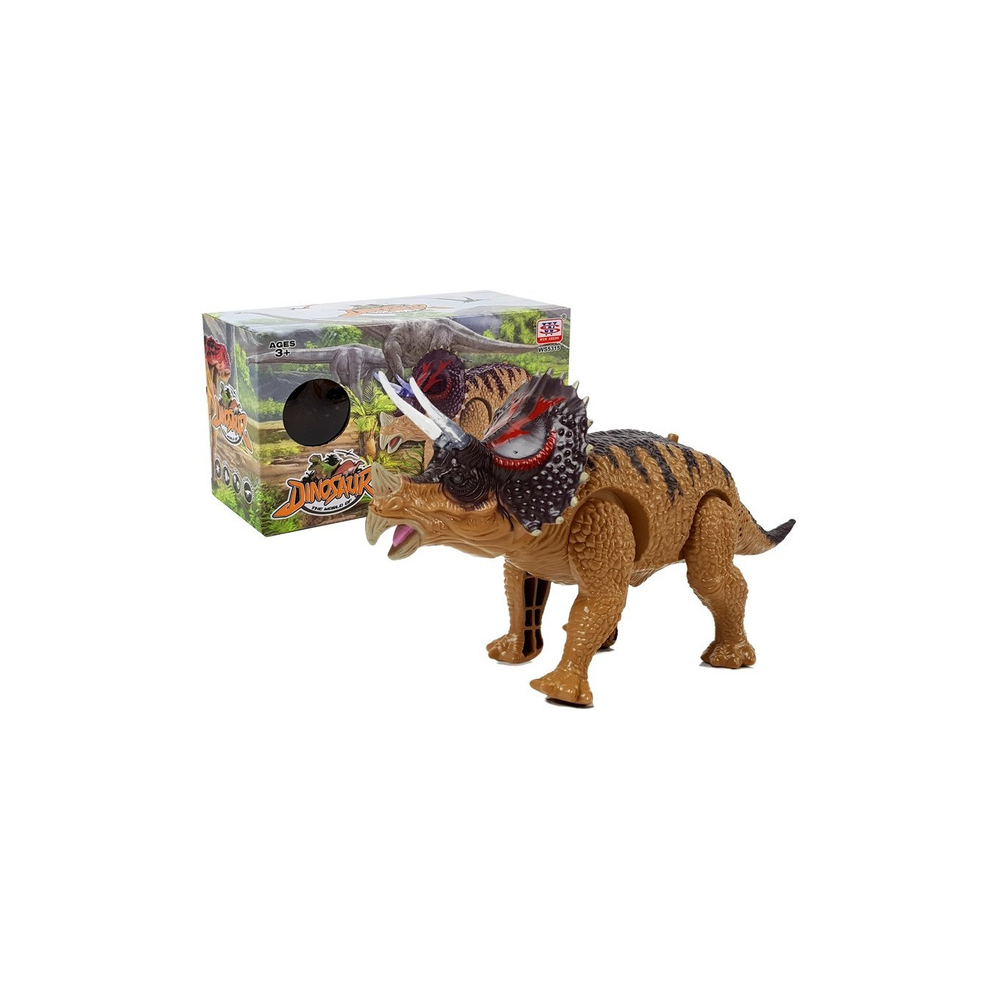 Dinosaur Triceratops Battery Operated Yellow