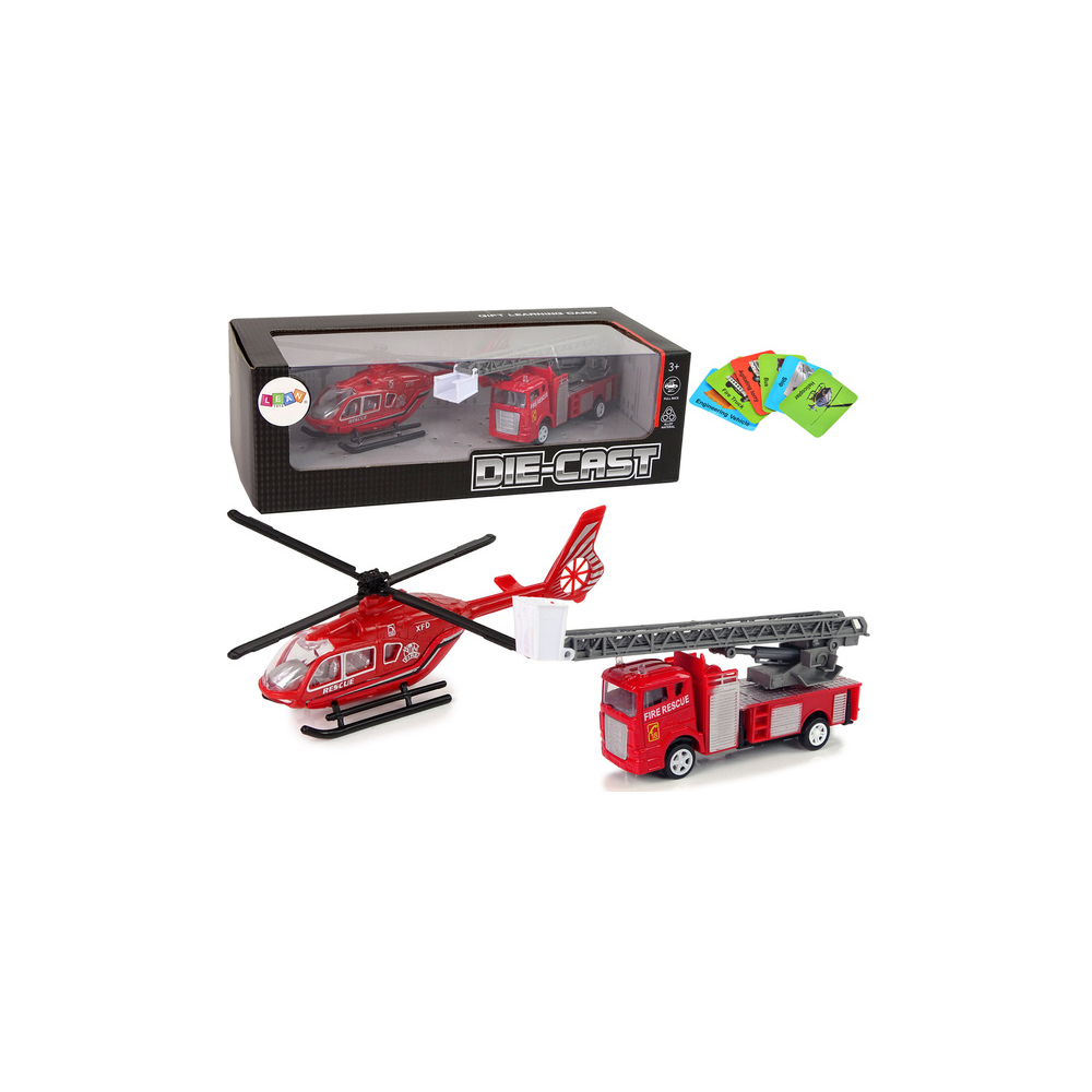 Gaisrininkų rinkinys Sraigtasparnis-Žaislai, Auto ir transporto žaislai, Lėktuvai-e-vaikas