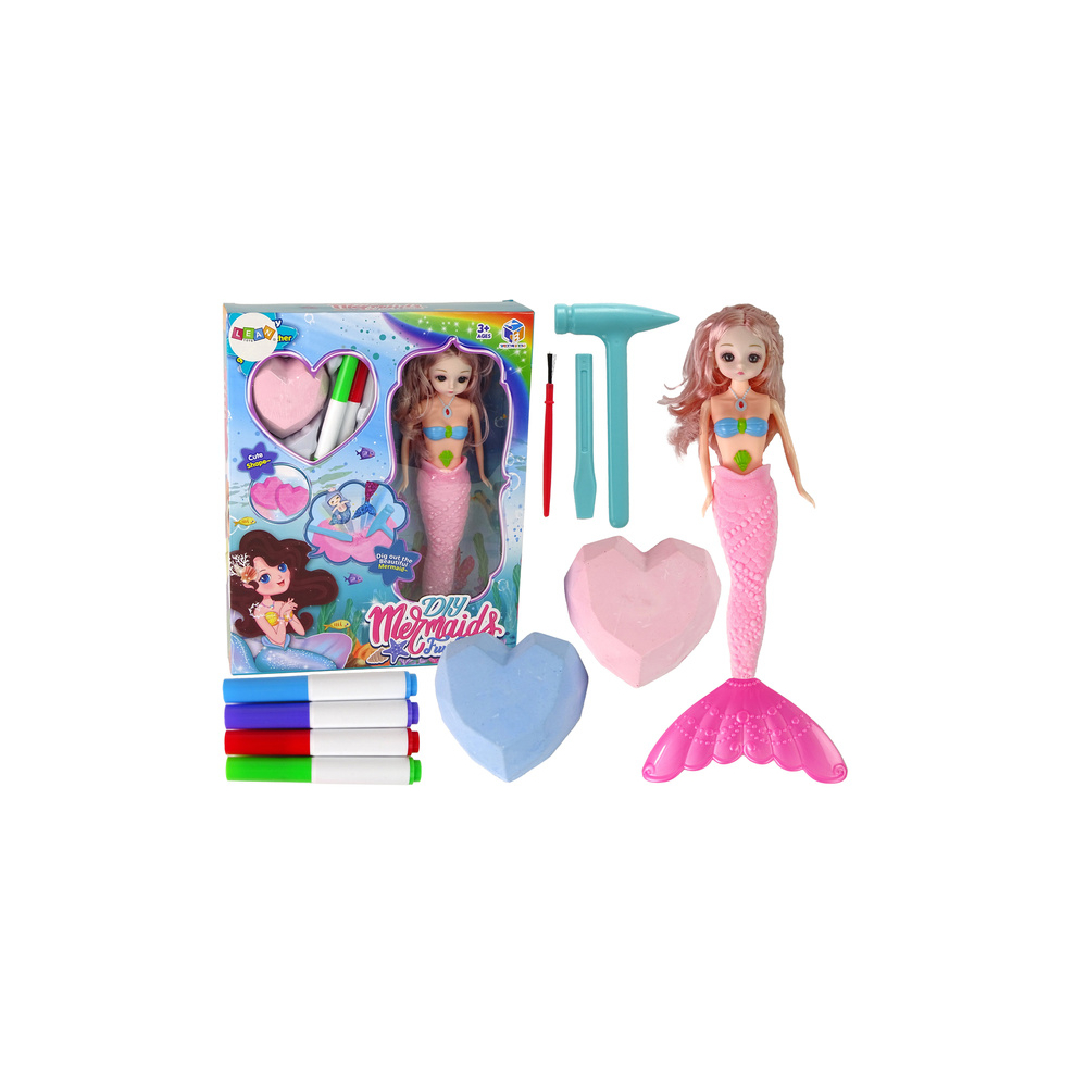 Undinėlės lobių kasimo rinkinys, rožinis-Žaislai, Kūrybiniai žaislai, Kūrybiniai rinkiniai-e-vaikas