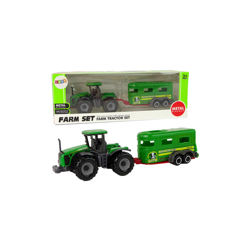 Traktorius su priekaba Žalias-Žaislai, Auto ir transporto žaislai, Traktoriai-e-vaikas