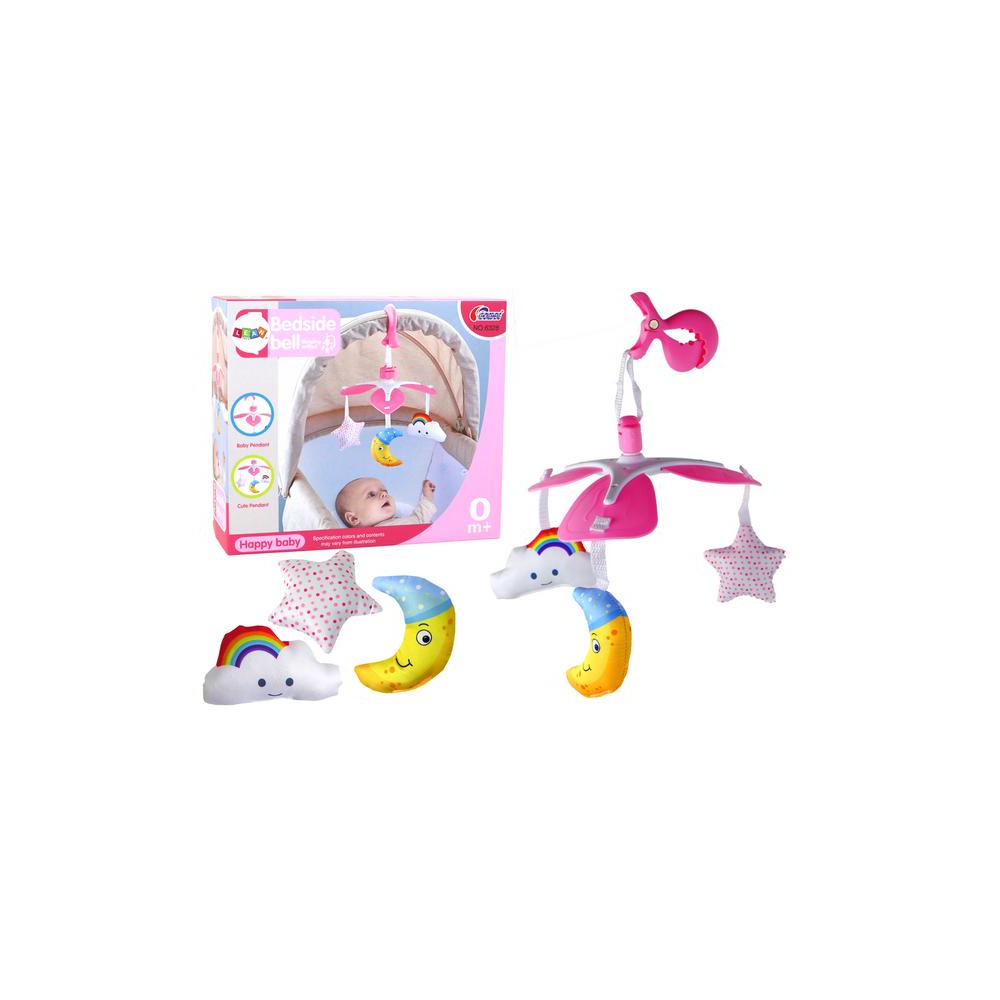 Kūdikių lovelės karuselė Sky Clip Pink-Miegui, Migdukai ir karuselės, Karuselės-e-vaikas