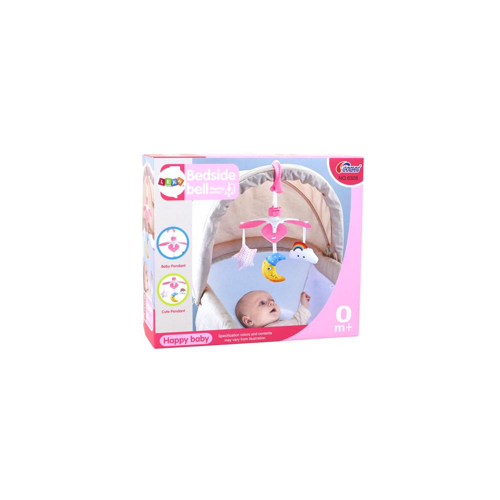 Kūdikių lovelės karuselė Sky Clip Pink-Miegui, Migdukai ir karuselės, Karuselės-e-vaikas