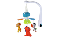 Crib mobile with sound, blue