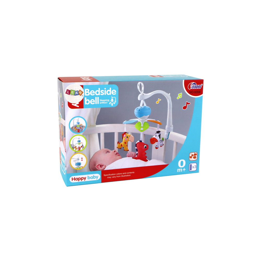 Crib mobile with sound, blue