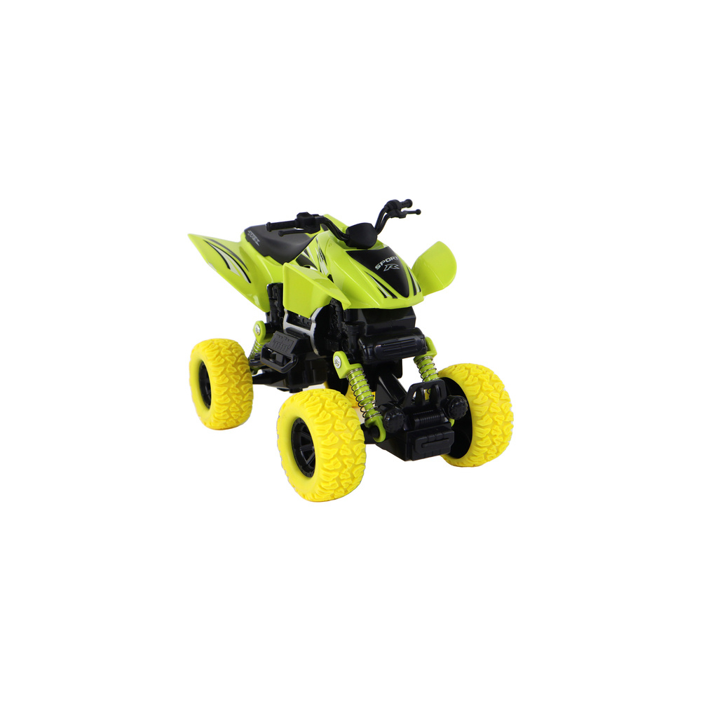 Keturratis Pushbike Quad XC Guminiai ratai, Žalias-Žaislai, Auto ir transporto žaislai, Motociklai-e-vaikas