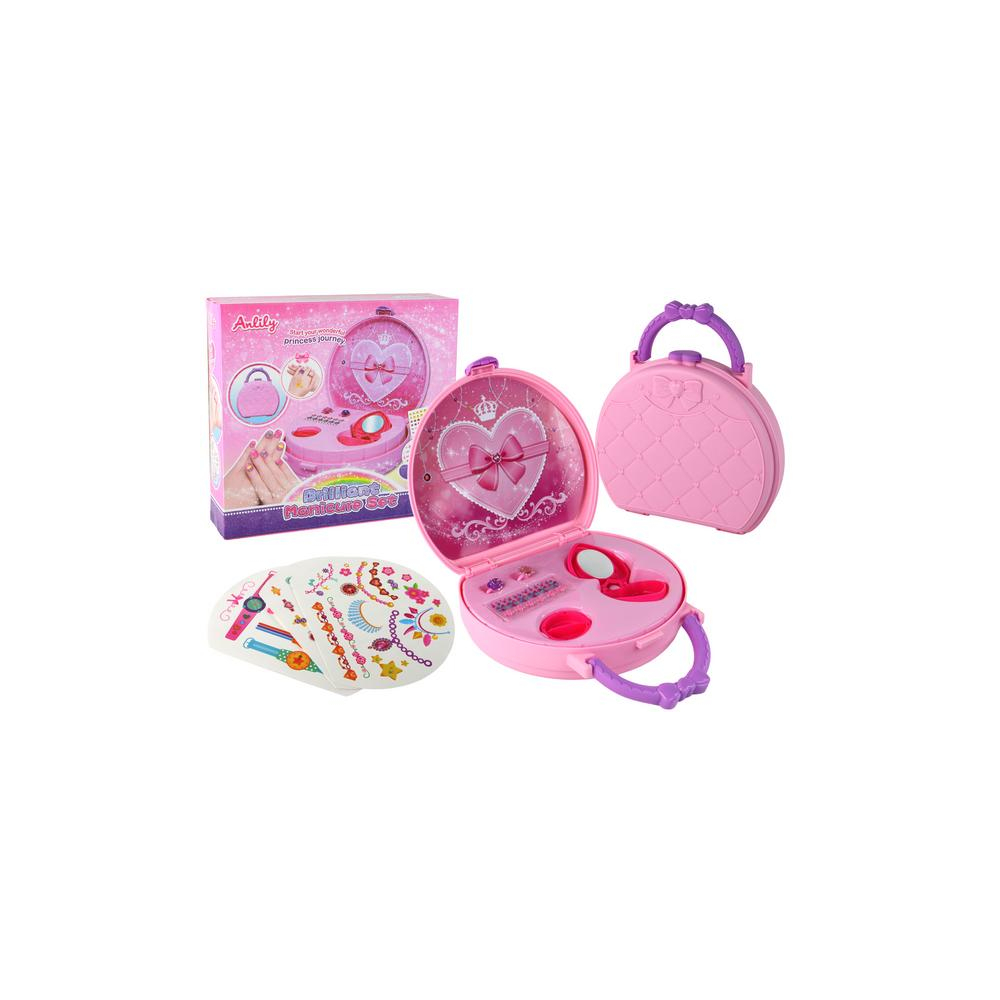 Grožio rinkinys Lagaminas su priedais Žiedai Tatuiruotės-Žaislai, Kosmetika, aksesuarai-e-vaikas