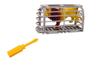 Airplane Light plane Animal transport Cage Lion Unscrewable Screwdriver