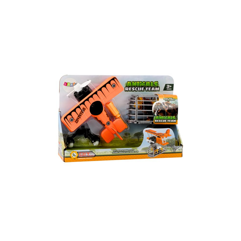 Airplane Light plane Animal transport Cage Lion Unscrewable Screwdriver