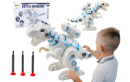 Robotas dinozauras su strėlių paleidimo įrenginiu, šviesos garsai, Baltas-Žaislai, Interaktyvūs žaislai, Robotai-e-vaikas