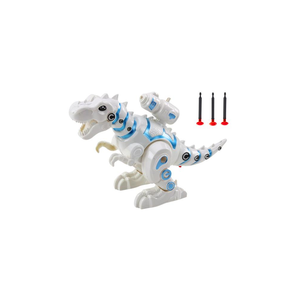 Robotas dinozauras su strėlių paleidimo įrenginiu, šviesos garsai, Baltas-Žaislai, Interaktyvūs žaislai, Robotai-e-vaikas
