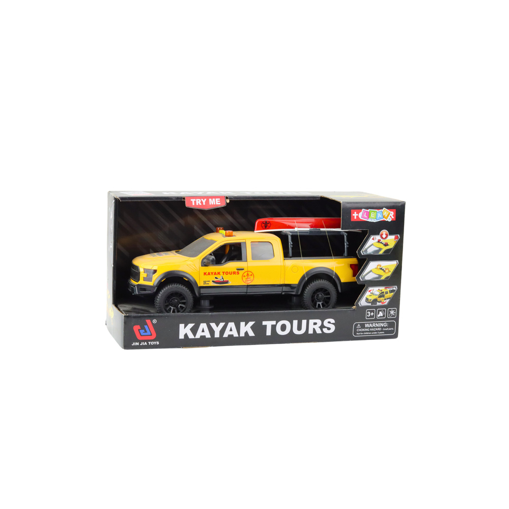 Samochód Terenowy Transport Kajaków Światła Dźwięki Żółty