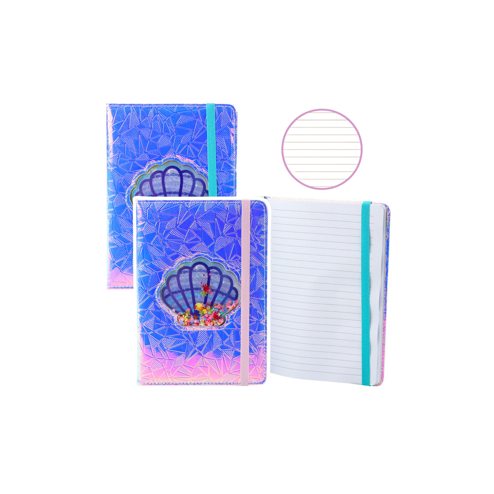 Užrašų knygutė Kriauklė su konfeti A5, 70 lapų-Mokyklai, kūrybai, Užrašinės-e-vaikas