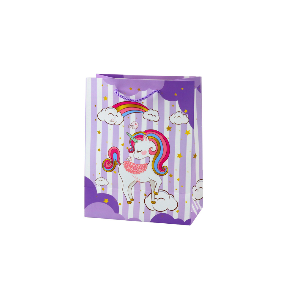 Vaikiškas vienaragio dovanų maišelis Spalvotas 23 x 16 x 10 cm-Šventės, Kiti atributai, dekoracijos-e-vaikas