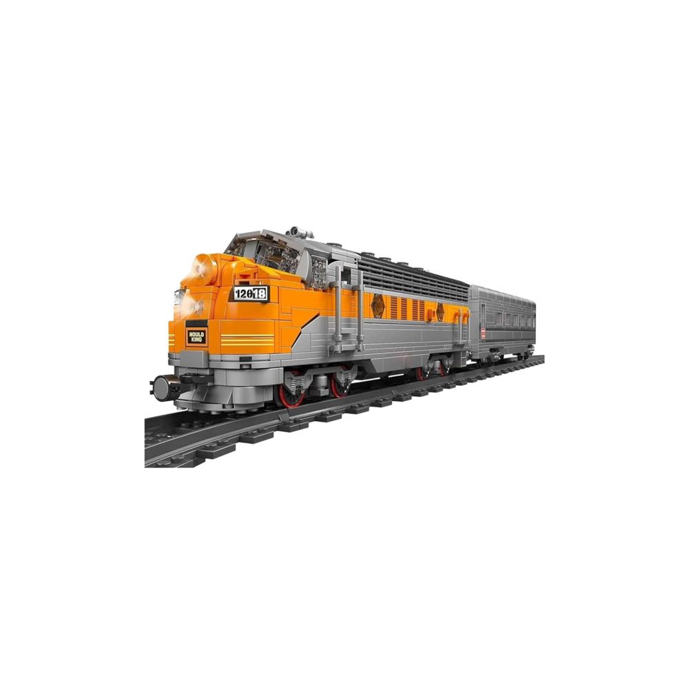 Konstruktorius Nuotoliniu būdu valdomas RC traukinys 1751 el., Pilka / geltona-Žaislai, Konstruktoriai, Lego, statybiniai blokai