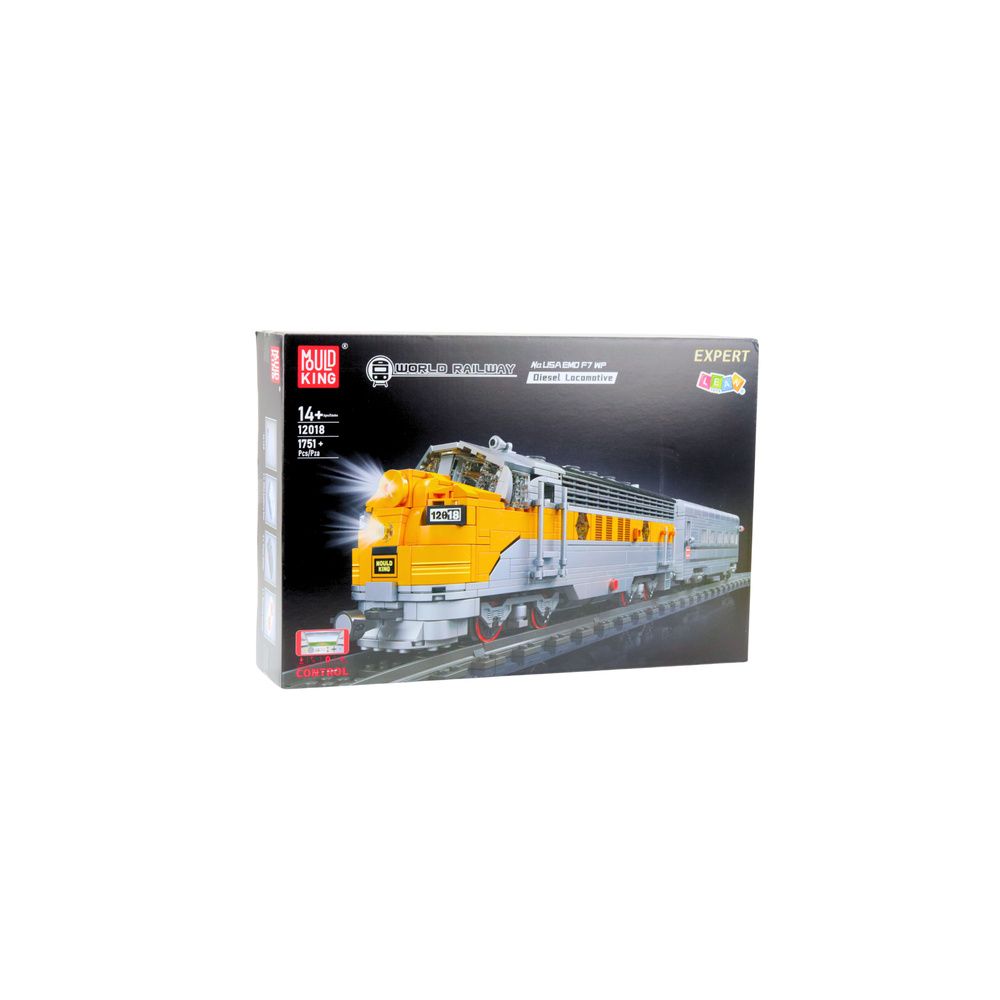 Konstruktorius Nuotoliniu būdu valdomas RC traukinys 1751 el., Pilka / geltona-Žaislai, Konstruktoriai, Lego, statybiniai blokai