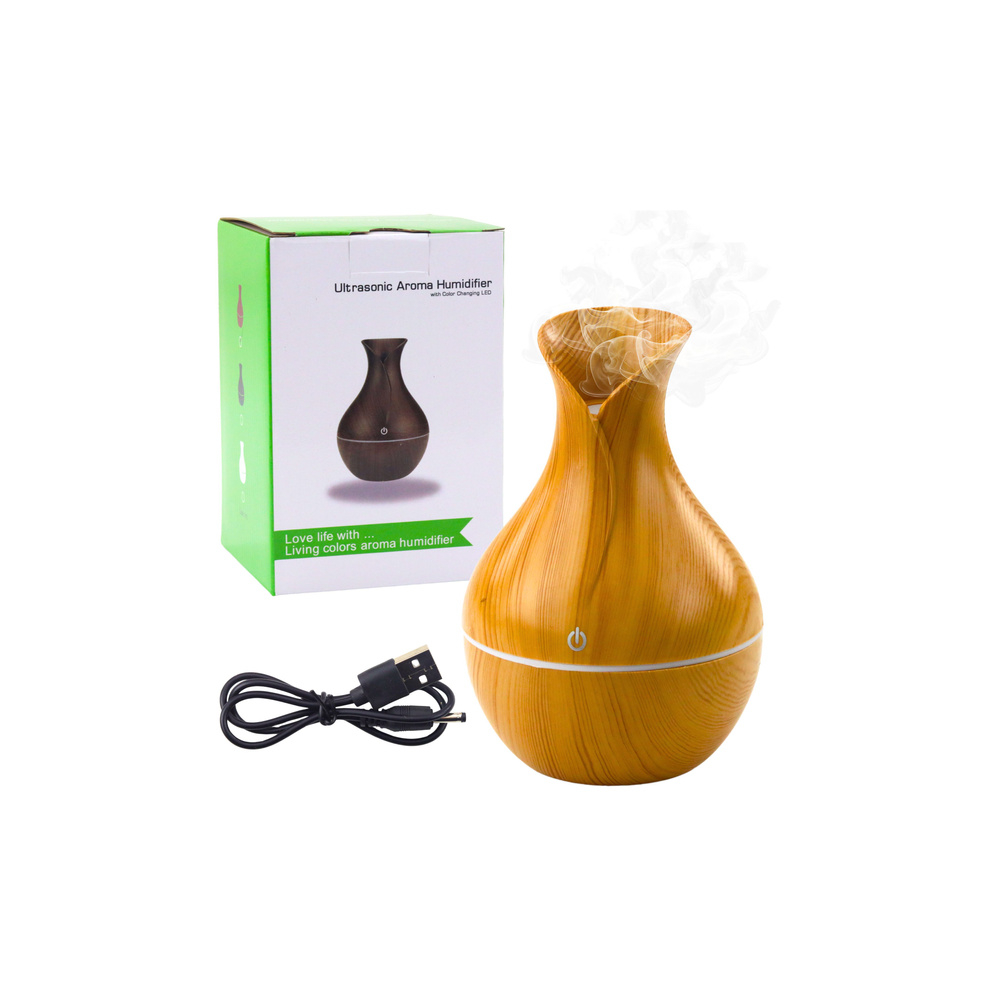 Nawilżacz Powietrza Dyfuzor Aromaterapia Imitacja Drewna 130ml