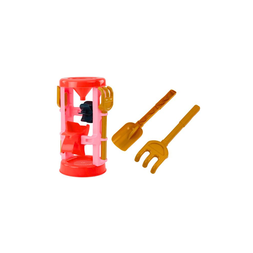 Smėlio žaislų rinkinys Smėlio formelės Pilys Laistyklė rožinė-Žaislai, Lauko žaislai, Vandens ir smėlio žaislai, Smėlio ir vande