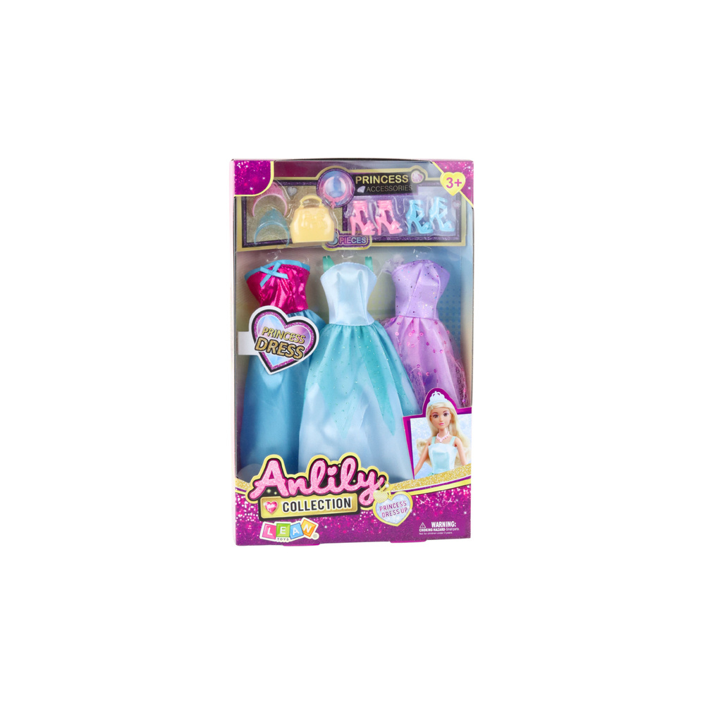 Suknelių ir aksesuarų rinkinys Anlily lėlei 9 el.-Žaislai, Lėlės ir jų priedai, Lėlių priedai-e-vaikas