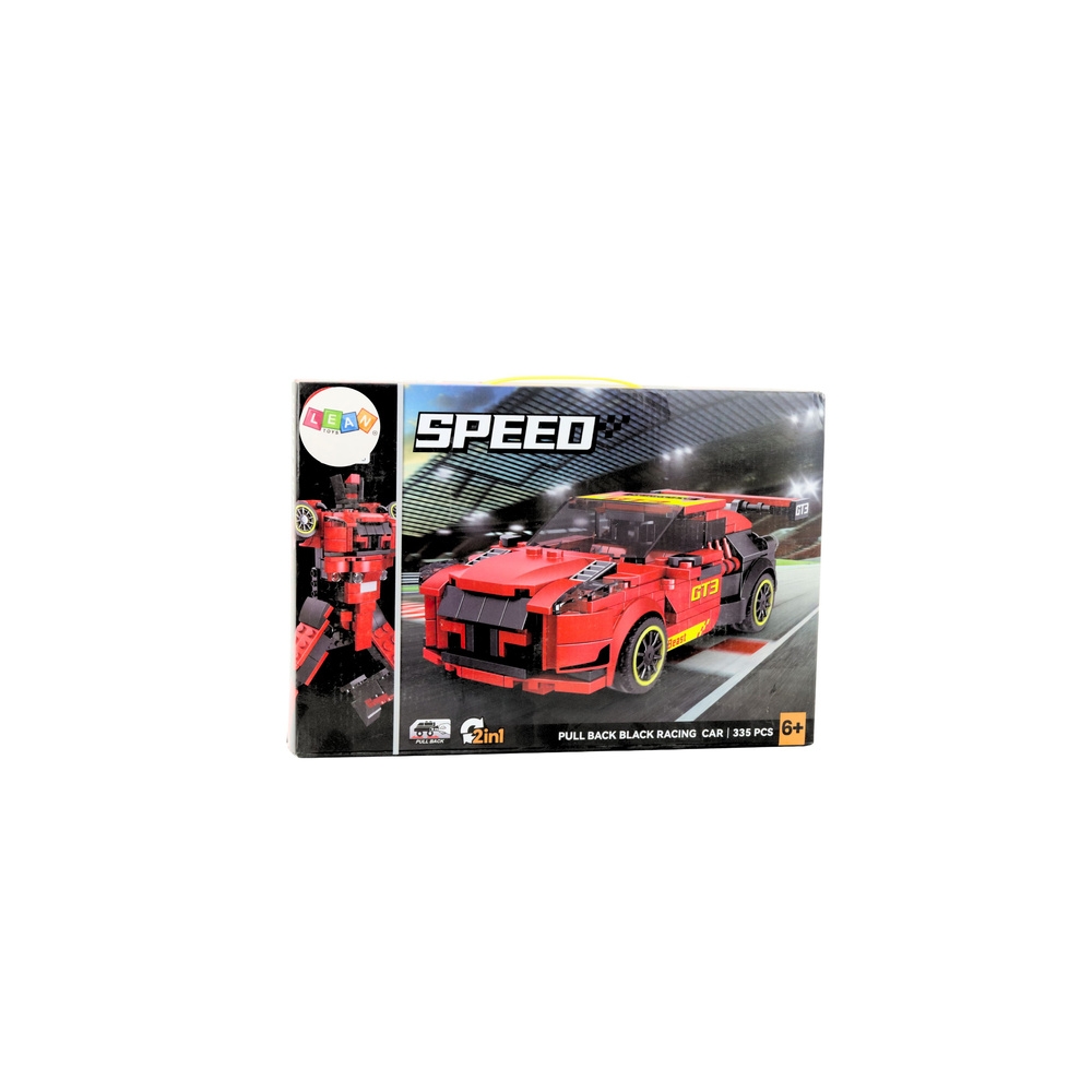 Konstruktyvus robotas Auto 2in1 GT3 Raudona 335 el.-Žaislai, Konstruktoriai, Lego, statybiniai blokai-e-vaikas