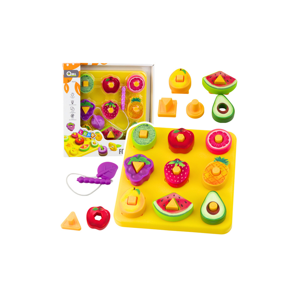 Mokomoji dėlionė vaikams Geometriniai vaisiai, susipynę tarpusavyje-Žaislai, Dėlionės, Dėlionės patiems mažiausiems-e-vaikas