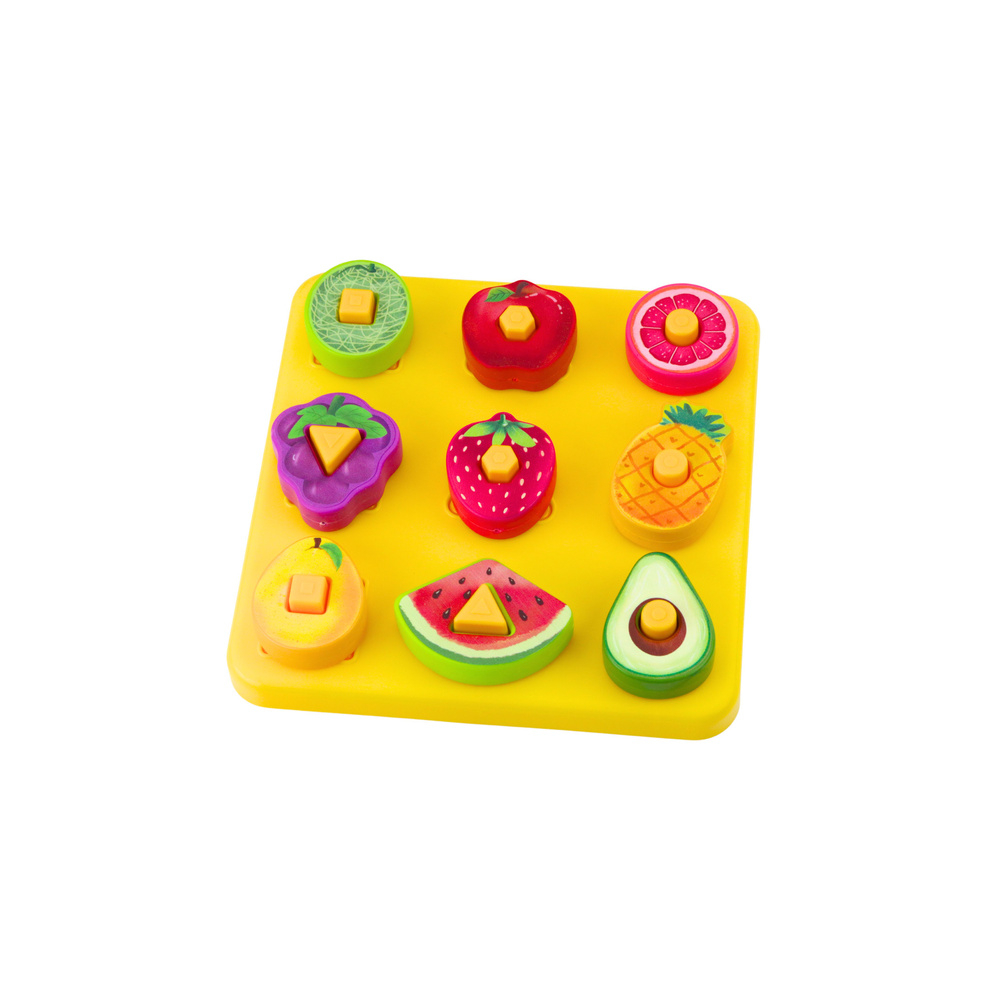 Mokomoji dėlionė vaikams Geometriniai vaisiai, susipynę tarpusavyje-Žaislai, Dėlionės, Dėlionės patiems mažiausiems-e-vaikas