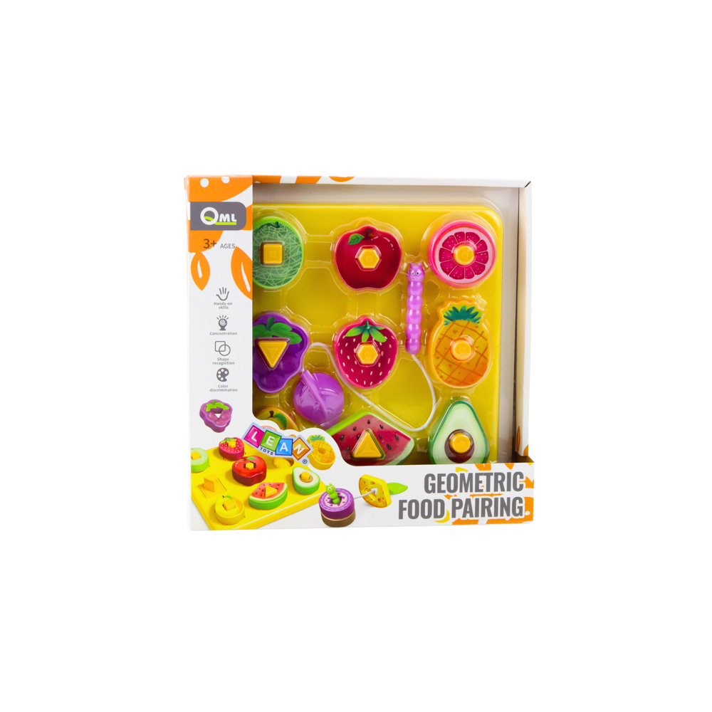 Mokomoji dėlionė vaikams Geometriniai vaisiai, susipynę tarpusavyje-Žaislai, Dėlionės, Dėlionės patiems mažiausiems-e-vaikas