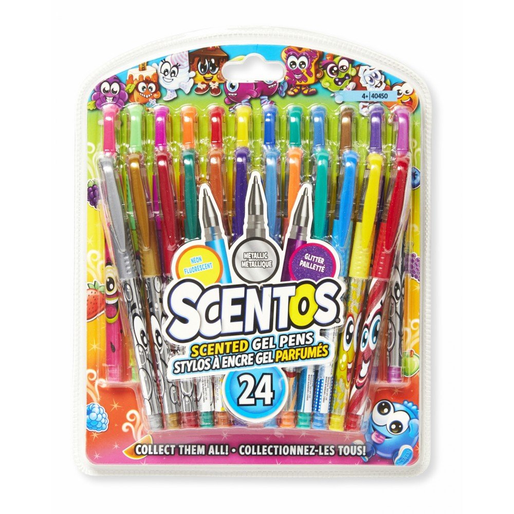 SCENTOS kvepiantys geliniai rašikliai, 24vnt, 40450-Mokyklai, kūrybai, Kanceliarija-e-vaikas
