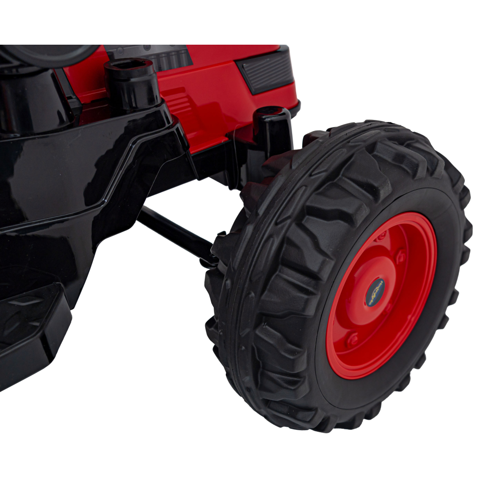 Elektrinis traktorius - ekskavatorius, Red-Elektromobiliai vaikams, Traktoriai-e-vaikas