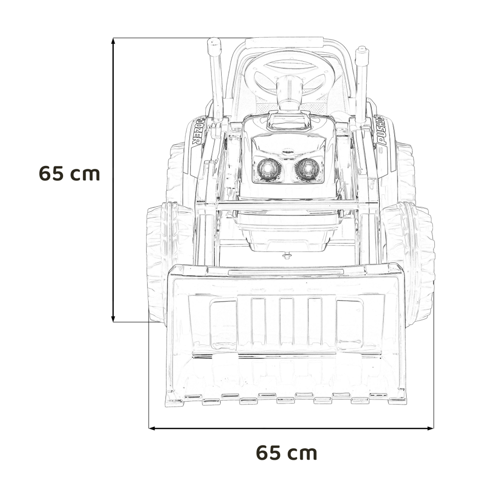 Elektrinis traktorius - ekskavatorius, Red-Elektromobiliai vaikams, Traktoriai-e-vaikas