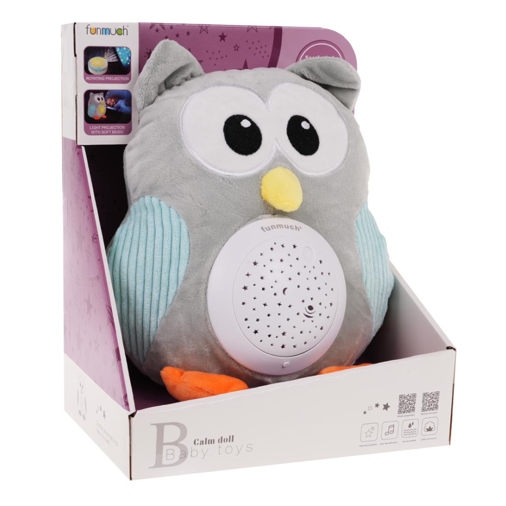 Pelėda su garso ir šviesos funkcija-Miegui, Žaislai, Migdukai ir karuselės, Miego žaislai-e-vaikas
