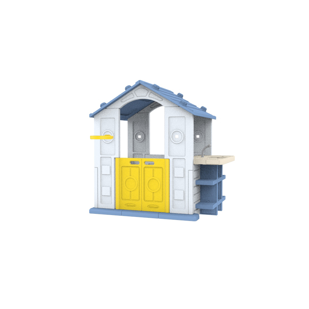 Sodo namelis su krepšinio kamuoliu ir kriaukle mėlynas-Žaislai, Lauko žaislai, Žaidimų nameliai ir jų priedai, TOP prekės-e-vaik