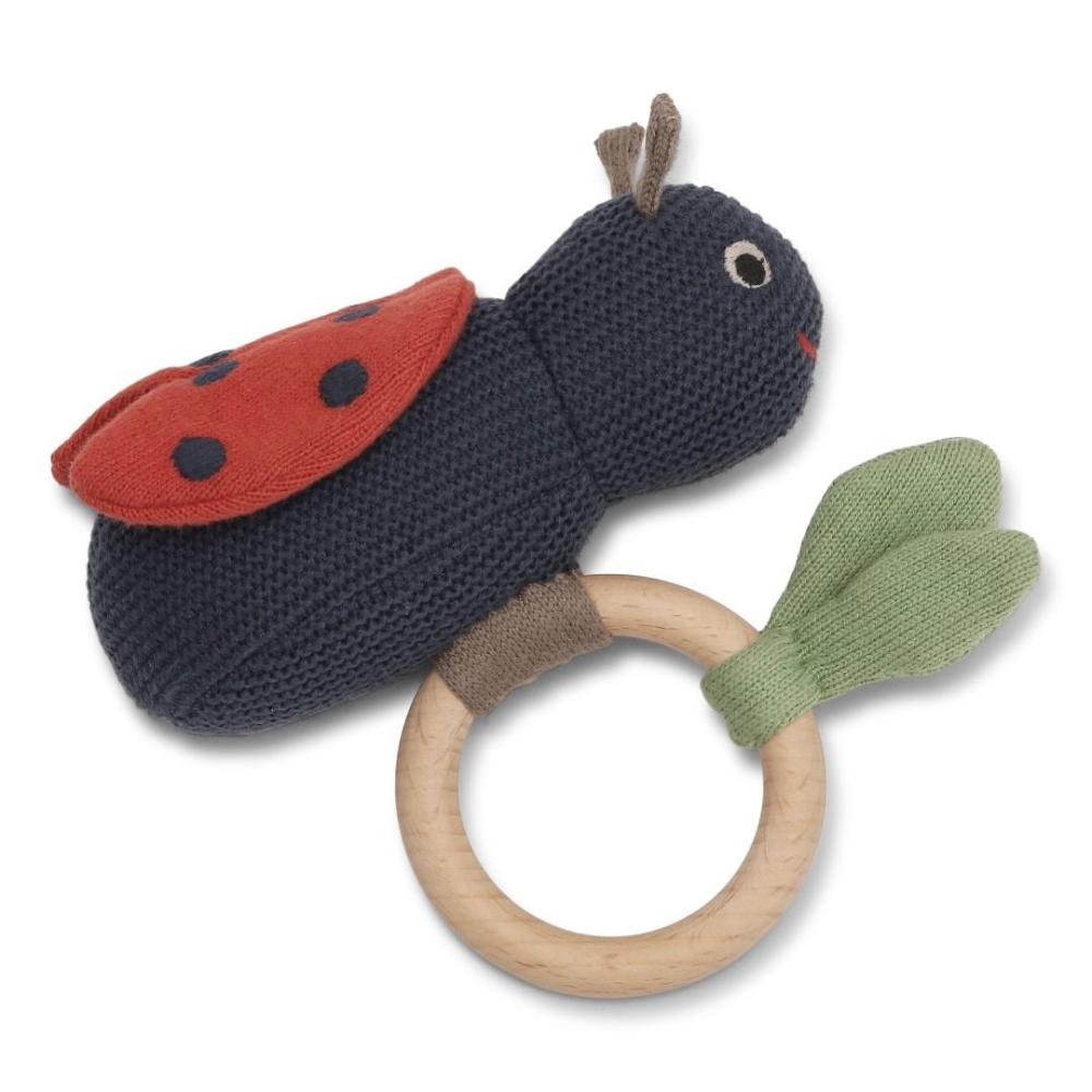 Kramtukas barškutis Ladybug 0+ Vanilla Copenhagen-Žaislai, Kūdikiams, Barškučiai, kramtukai-e-vaikas